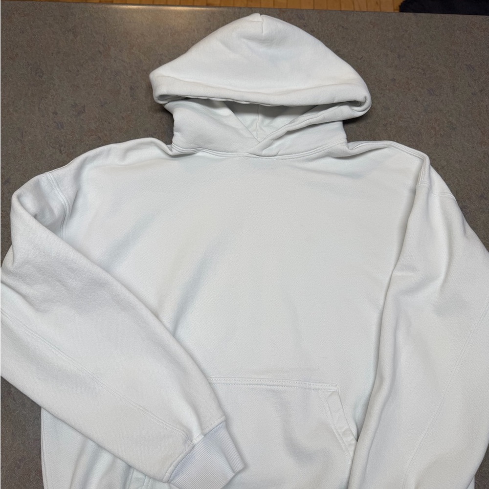 Abercrombie & Fitch White Men's Hooded Sweatshirt